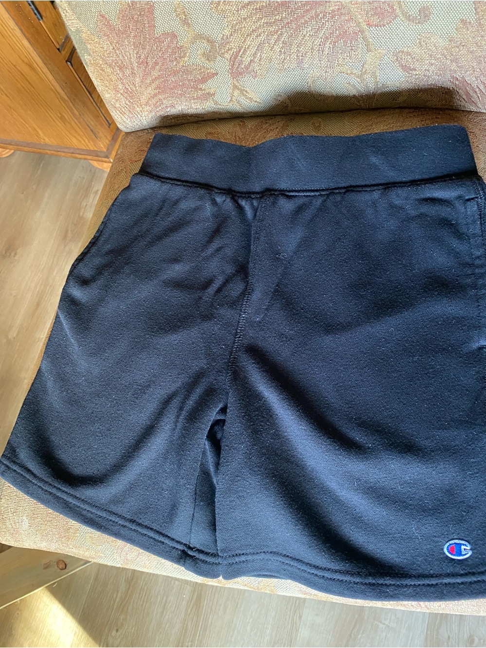 Champion Black Boys Sweatpants Shorts with Logo